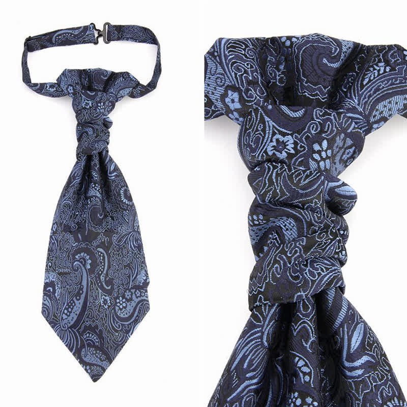 Gilet de costume à motif cachemire pour homme avec cravate pré-nouée