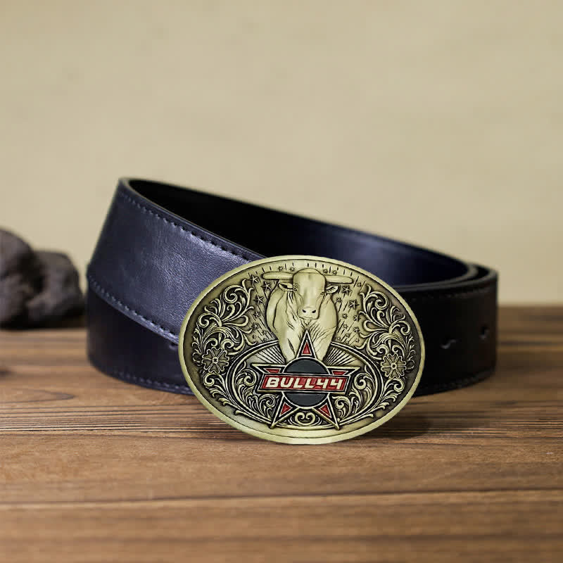 Ceinture en cuir avec boucle porte-bière créative Raging Bull pour homme