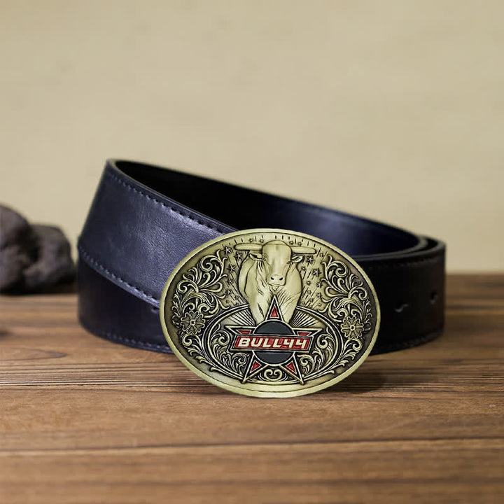 Ceinture en cuir avec boucle porte-bière créative Raging Bull pour homme