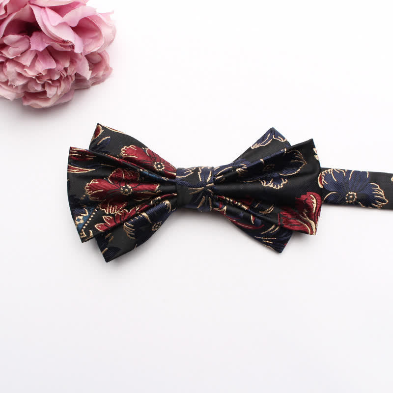Nœud papillon de costume à texture jacquard pour homme