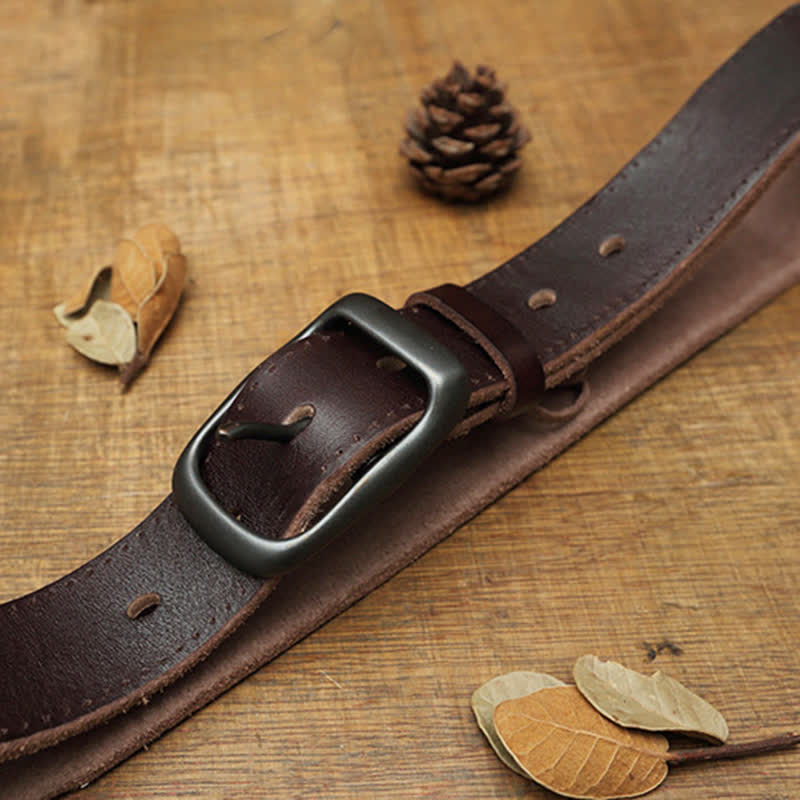 Ceinture en cuir pour pantalon rétro fait main pour homme
