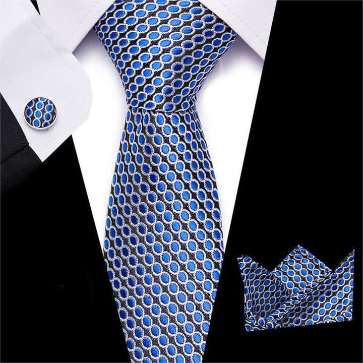 Lot de 3 cravates ovales à pois pour homme