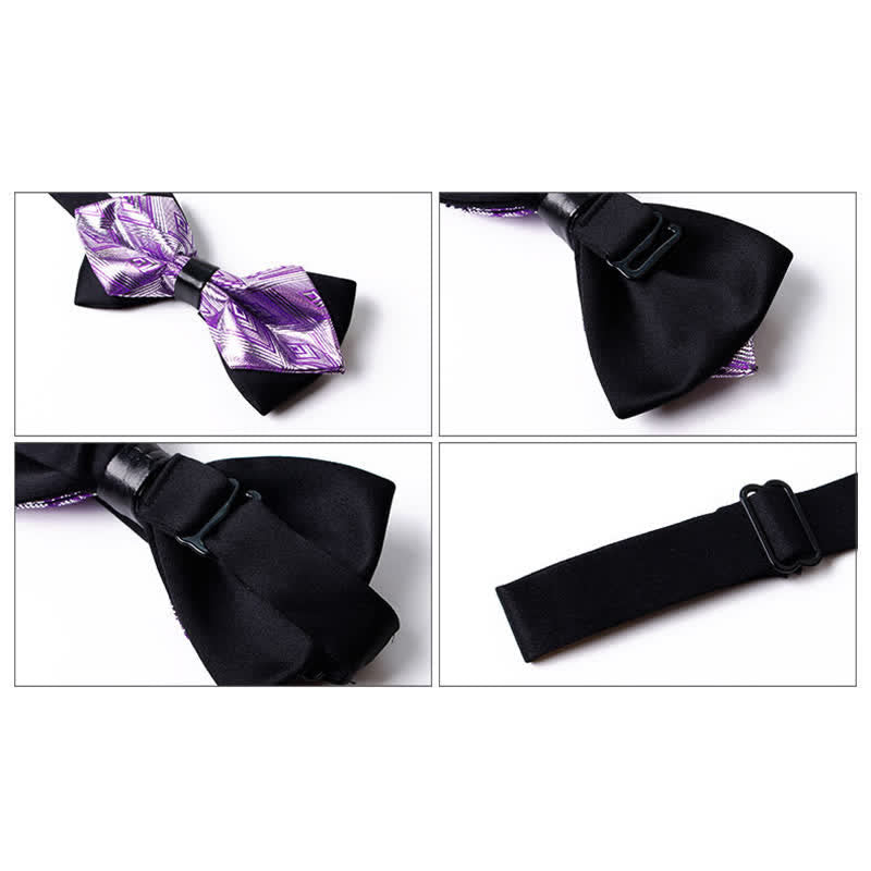 Nœud papillon fantaisie moderne à pointes de diamant pour homme - image 3