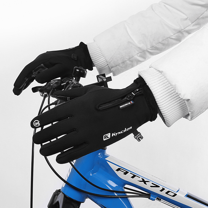 Gants tactiques à fermeture éclair et imperméables pour cyclisme en plein air