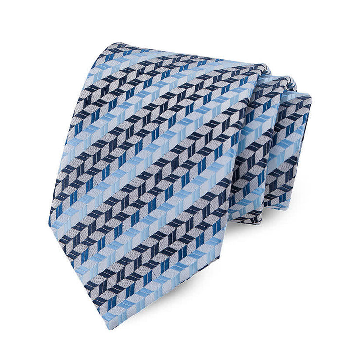 Cravate géométrique créative pour homme Nuances de bleu