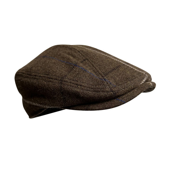 Casquette béret à rayures bleues et blanches vintage