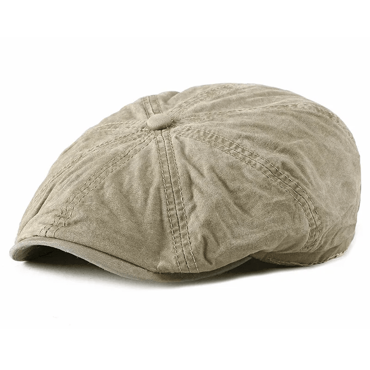 Casquette béret décontractée en coton vieilli délavé