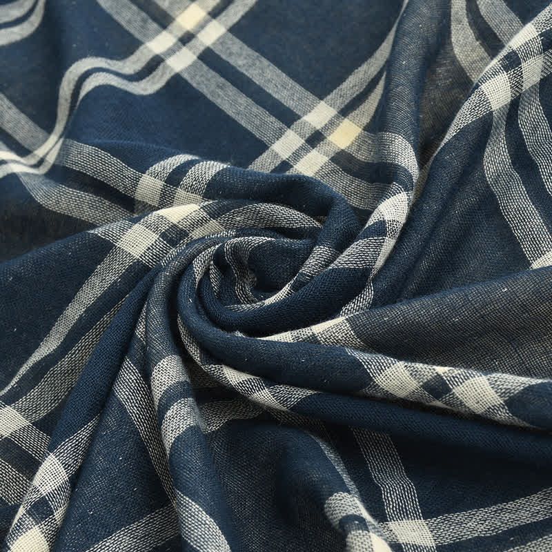 Écharpe à carreaux décontractée de style britannique pour hommes - image 5