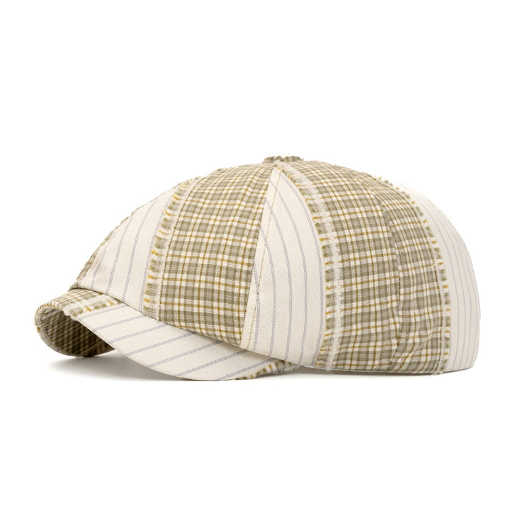 Béret rétro à couleurs contrastées, idéal pour le printemps et l'été - Beige - Réglable (22 1/2"-24") - image 13