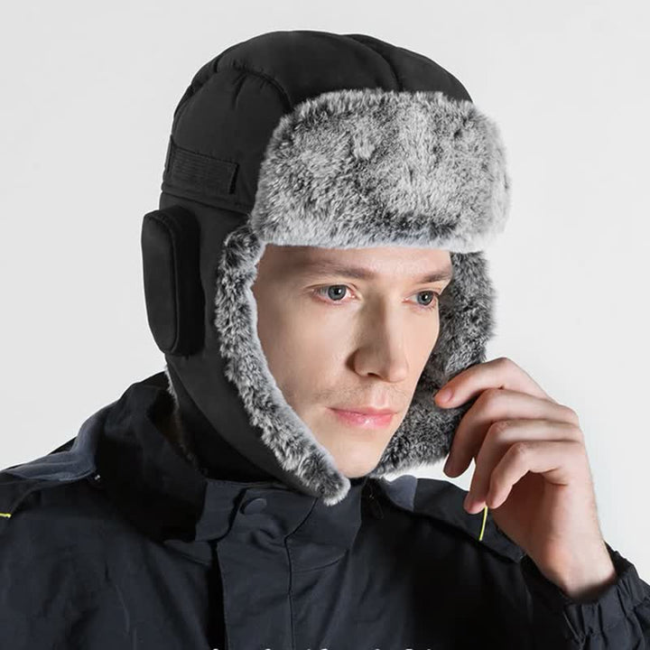Ensemble de chapeau de trappeur en fausse fourrure avec casquette d'aviateur unisexe pour l'extérieur