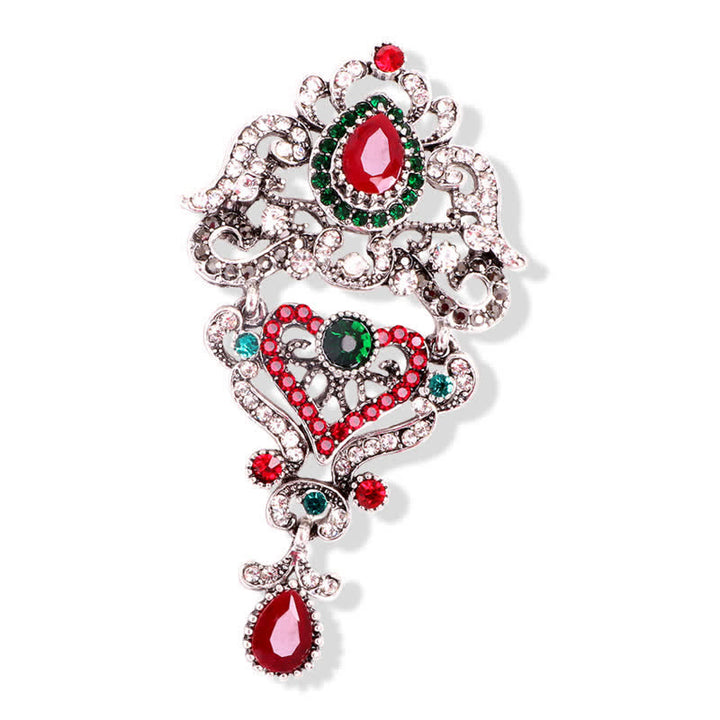 Broche de banquet classique en forme de goutte d'eau pour femme