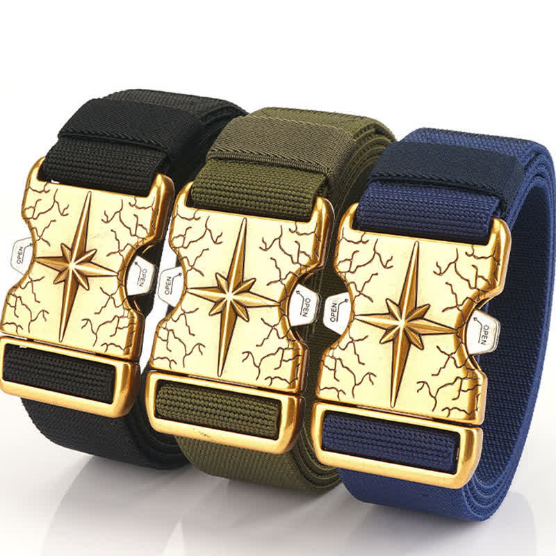 Ceinture tactique en toile élastique à dégagement rapide pour homme