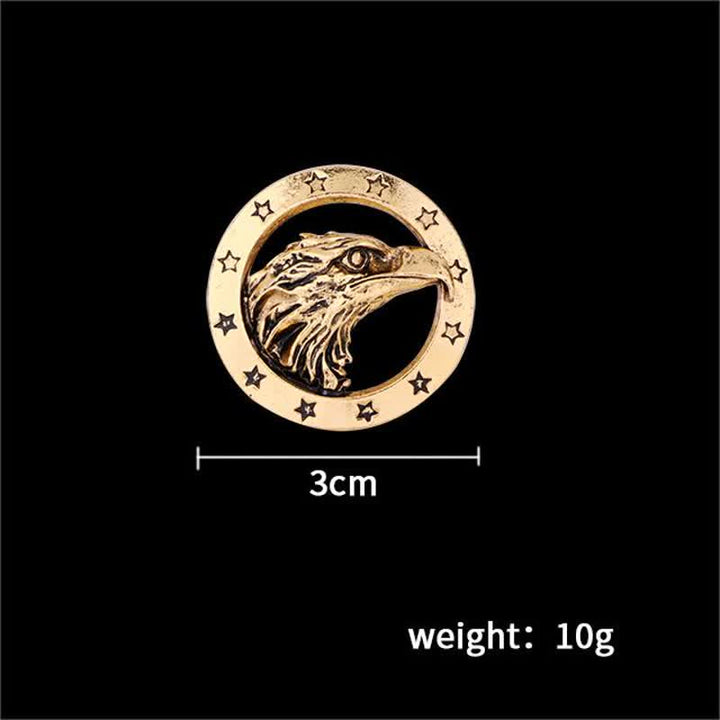 Broche en forme de tête de faucon pour homme