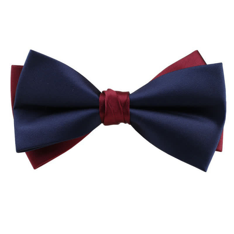 Nœud papillon asymétrique bicolore pour homme
