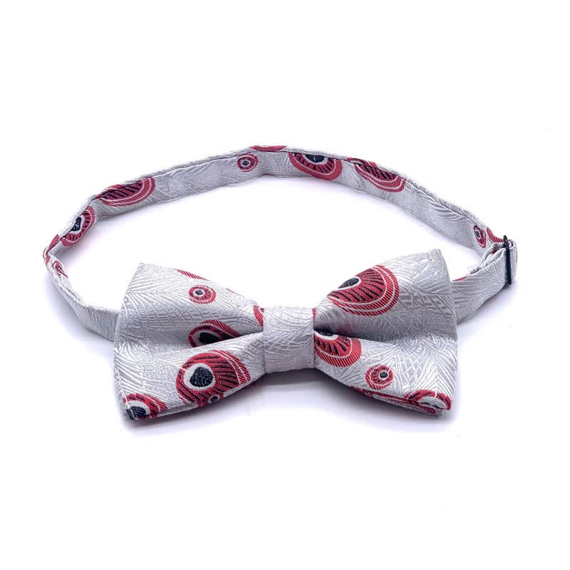 Nœud papillon à motif de plumes de paon pour homme