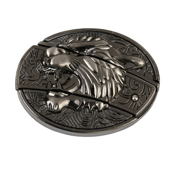 Ceinture en cuir pour homme avec couteau pliant Roaring Tiger