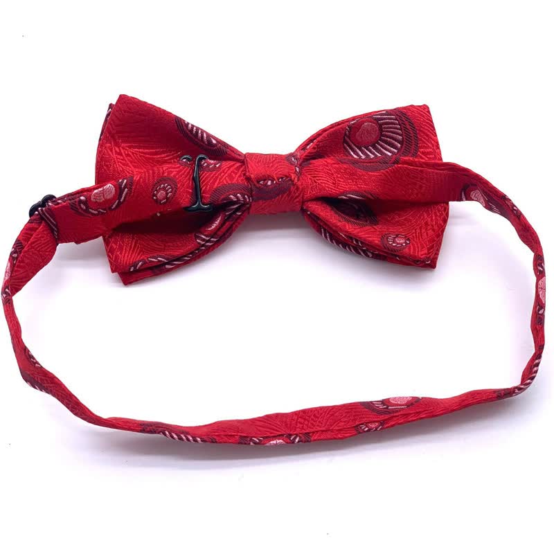 Nœud papillon à motif de plumes de paon pour homme