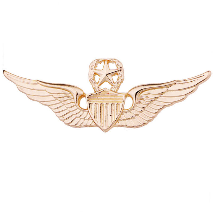 Broche d'insigne d'aile de pilote pour homme