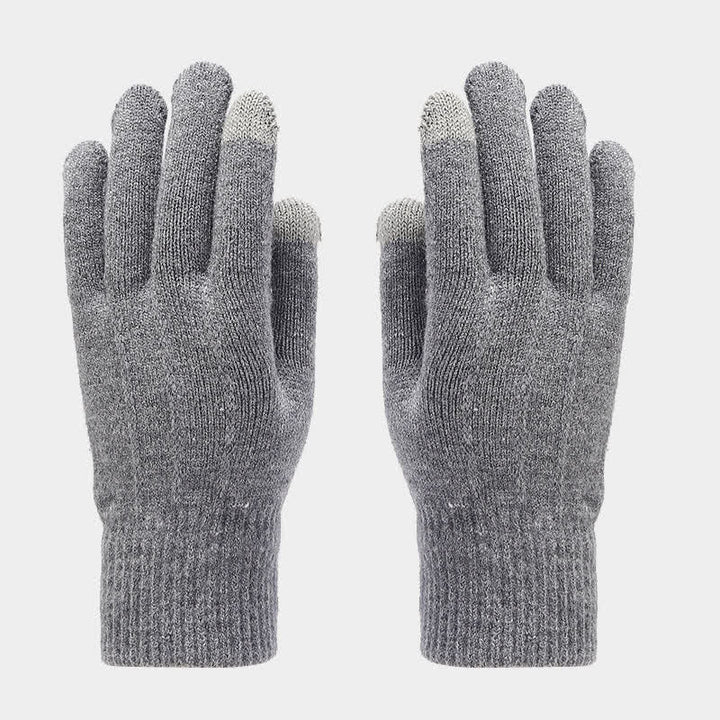 Ensemble de 3 pièces unisexe classique polyvalent avec bonnet, écharpe et gants