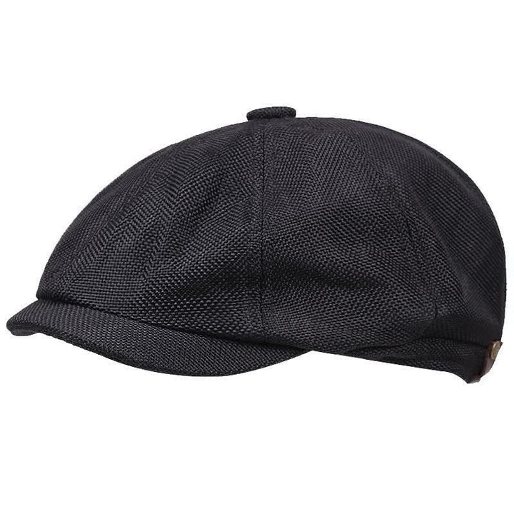 Casquette béret octogonale simple et cool pour vendeur de journaux - Noir - M (22"-22 7/8") - image 1