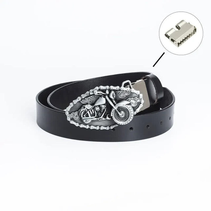 Ceinture en cuir pour moto Punk Locomotive pour homme