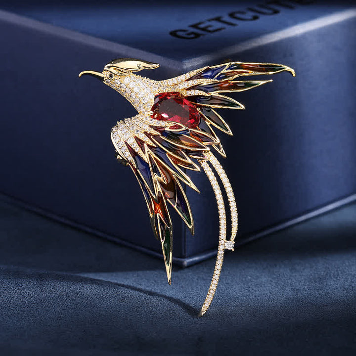 Broche vintage Phoenix Bird pour femme