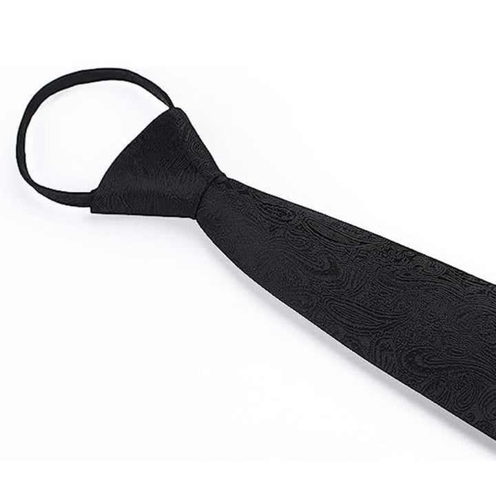 Cravate décontractée à fermeture éclair pour homme avec motif cachemire