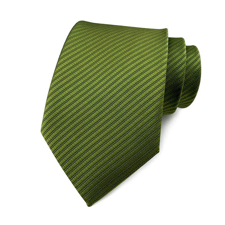 Cravate de travail discrète en sergé de couleur unie pour homme