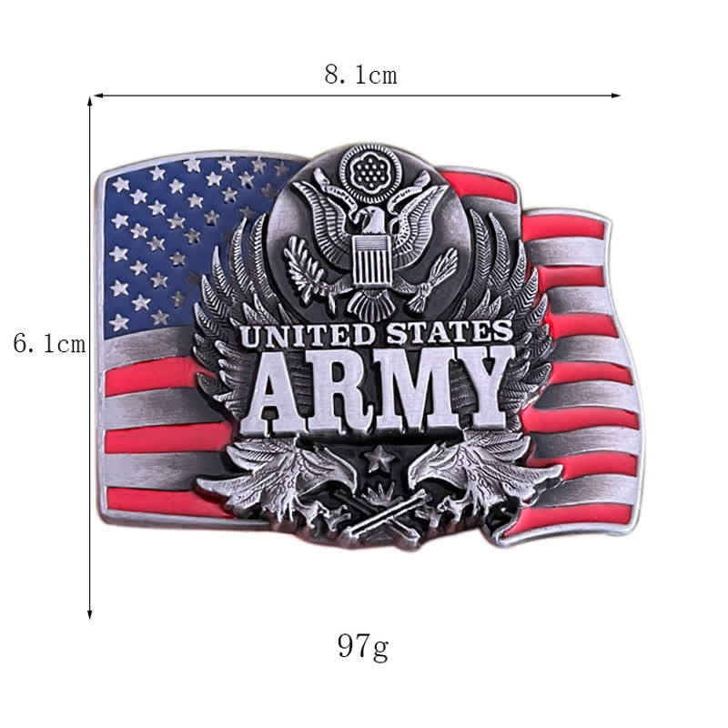 Ceinture en cuir à boucle de l'armée américaine pour homme