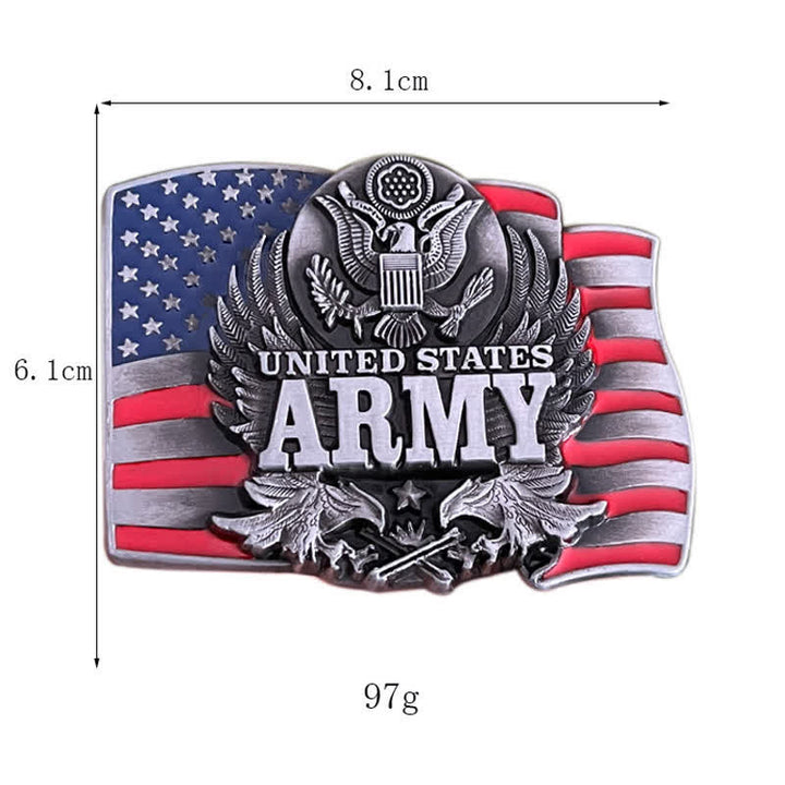 Ceinture en cuir à boucle de l'armée américaine pour homme