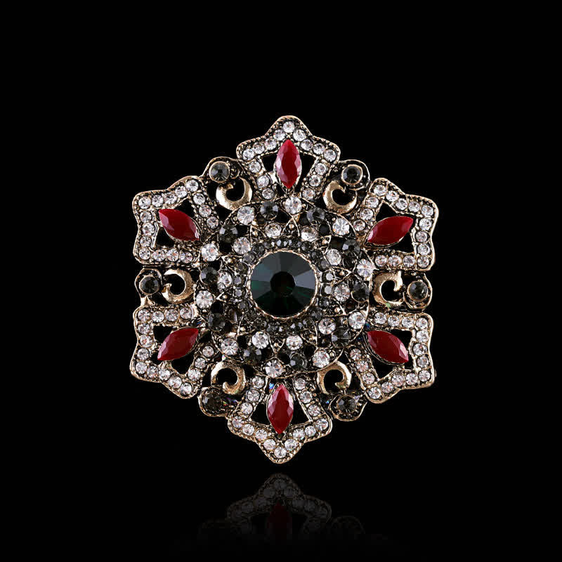 Broche en cristal baroque pour femme