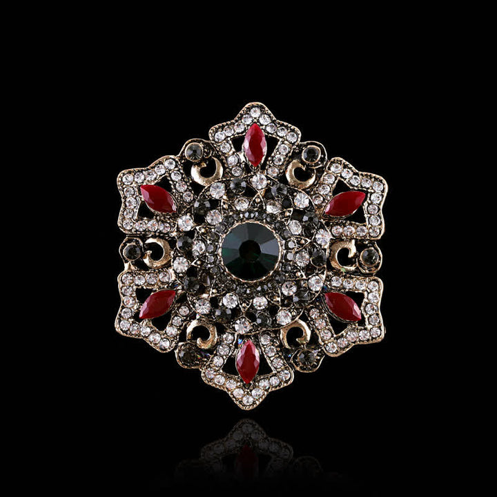 Broche en cristal baroque pour femme