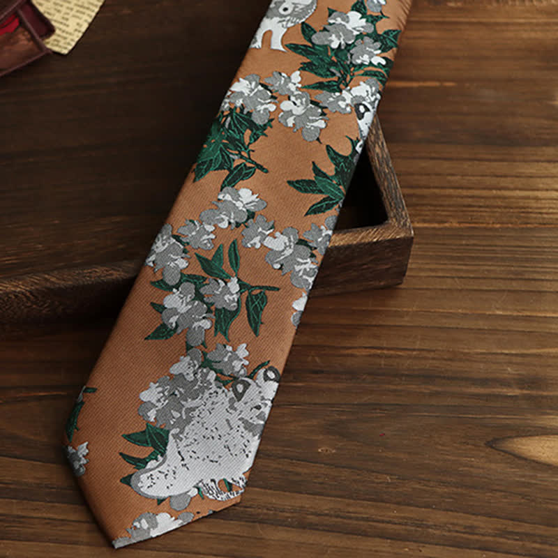 Cravate botanique pour homme Tawny &amp; Grey Novel Wolf