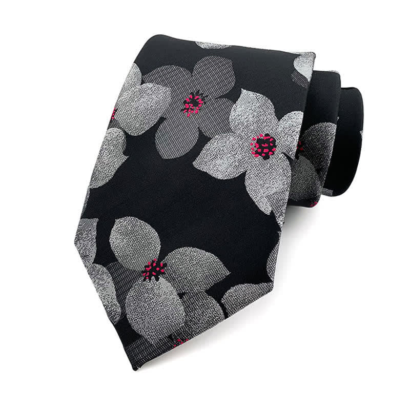 Cravate élégante à grandes fleurs pour homme