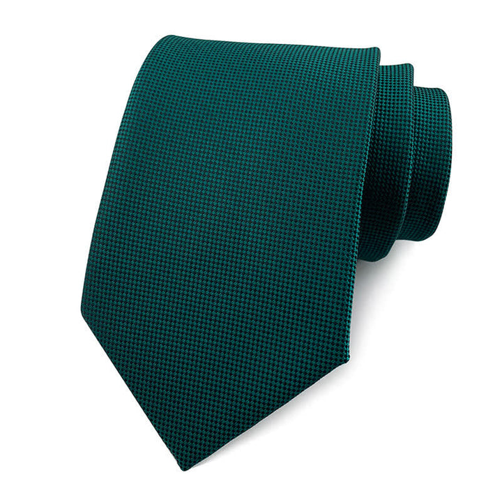 Cravate slim simple de couleur unie pour hommes - Sarcelle - image 7