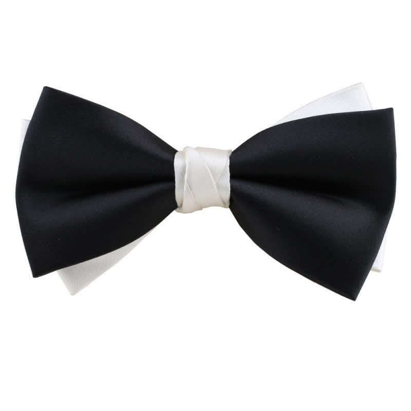 Nœud papillon asymétrique bicolore pour homme