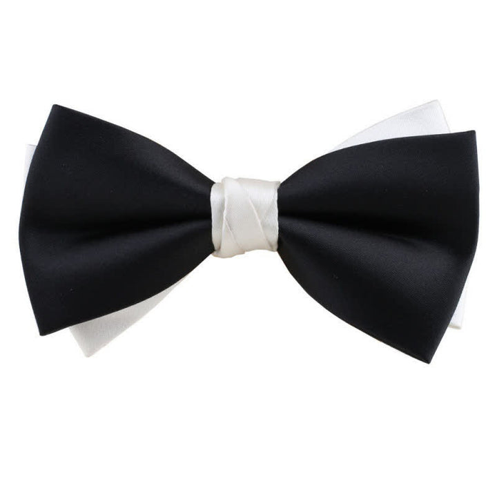 Nœud papillon asymétrique bicolore pour homme