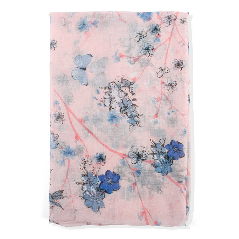 Écharpe longue enveloppante à imprimé floral vibrant et élégant pour femme
