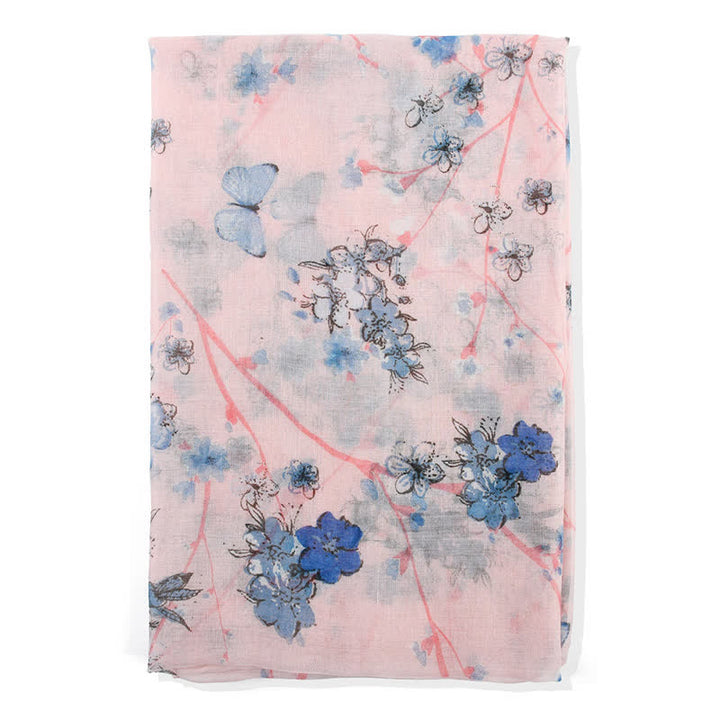 Écharpe longue enveloppante à imprimé floral vibrant et élégant pour femme