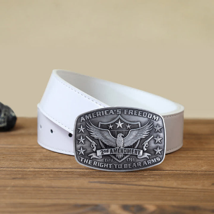 Ceinture en cuir à boucle pour homme avec motif Eagle America's Freedom
