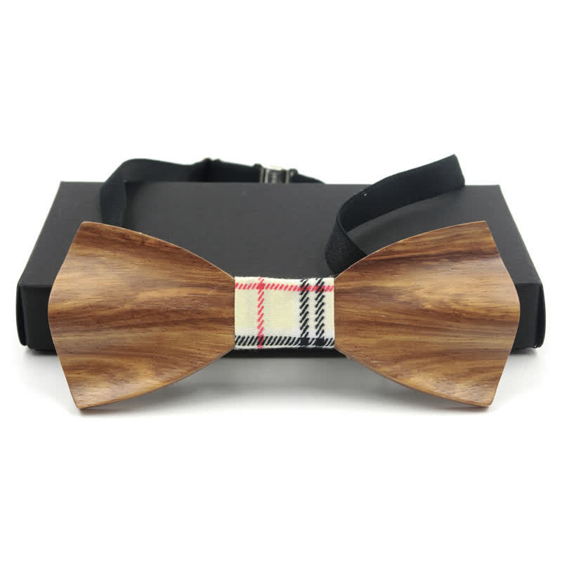 Nœud papillon en bois incurvé 3D élégant pour homme