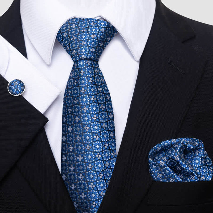 Ensemble de 3 cravates pour homme bleu acier Patrician Gent