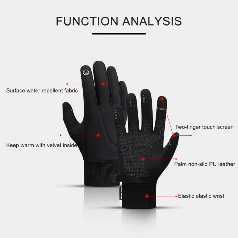 Gants tactiques extensibles pour écran tactile d'équitation d'hiver