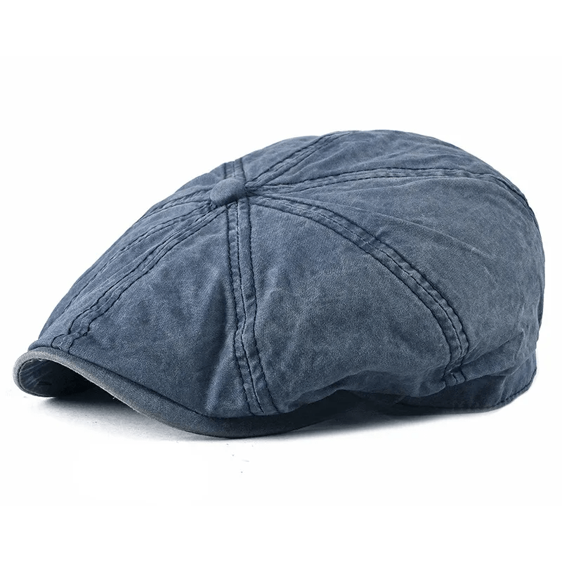 Casquette béret décontractée en coton vieilli délavé