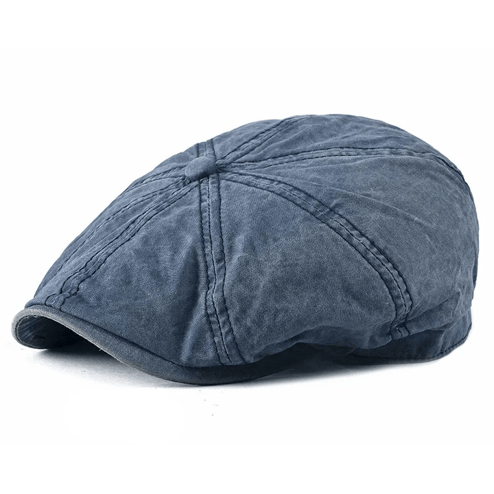 Casquette béret décontractée en coton vieilli délavé