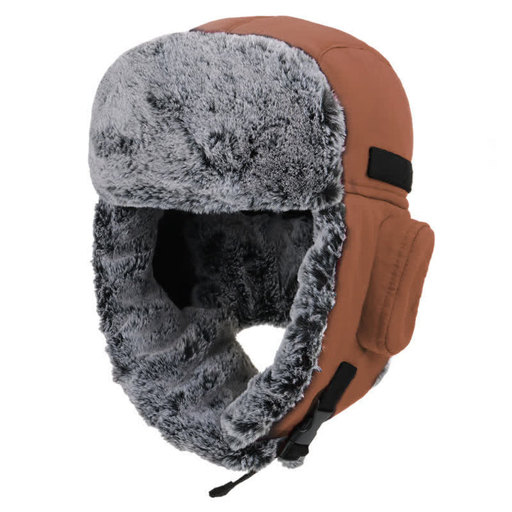 Ensemble de chapeau de trappeur en fausse fourrure avec casquette d'aviateur unisexe pour l'extérieur