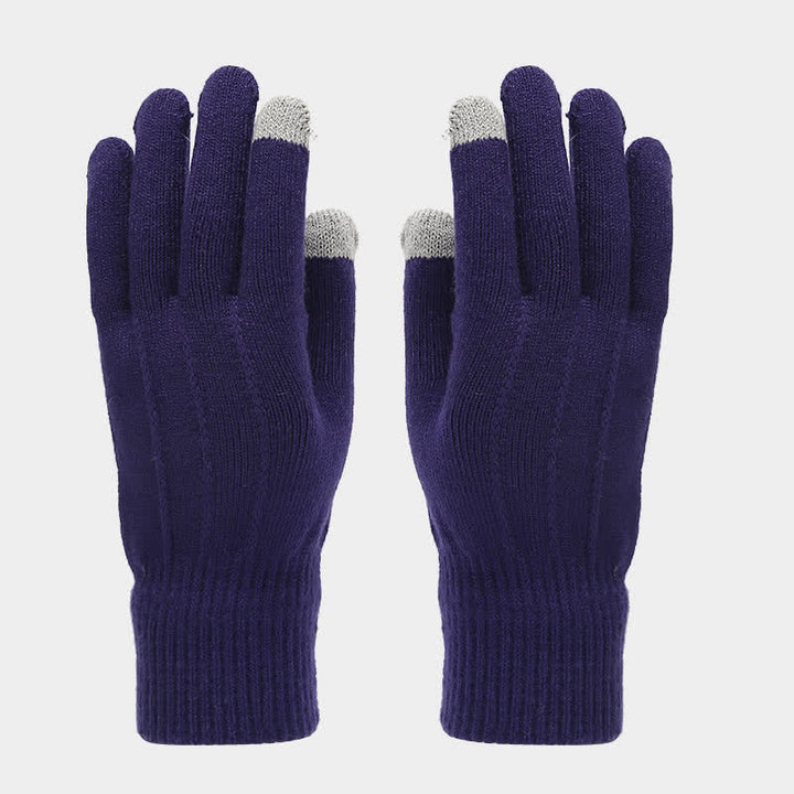 Ensemble de 3 pièces unisexe classique polyvalent avec bonnet, écharpe et gants