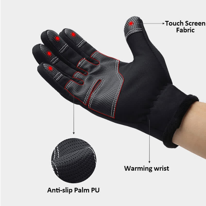 Gants tactiques à fermeture éclair et imperméables pour cyclisme en plein air