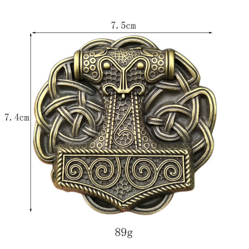 Ceinture en cuir à boucle marteau de Thor Viking DIY pour homme