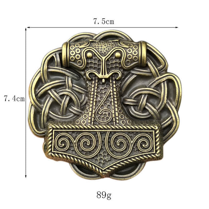 Ceinture en cuir à boucle marteau de Thor Viking DIY pour homme